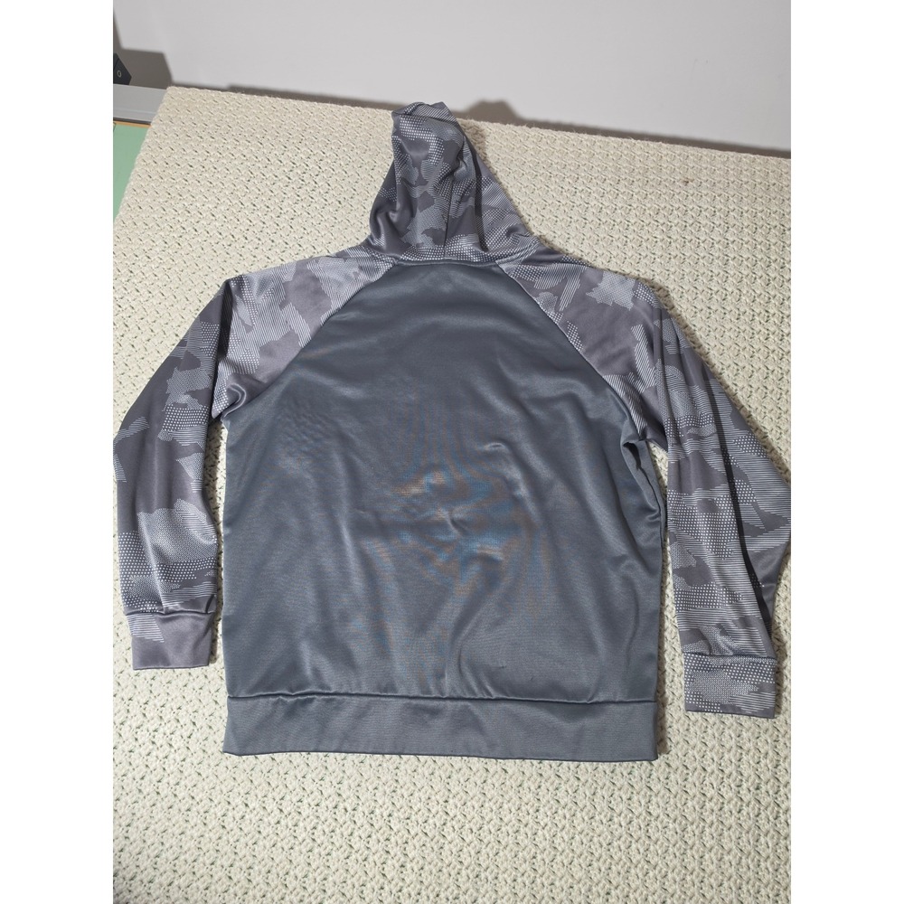 Chevrolet Hoodie Mens Large Gray Blue Good Camo Raglan Performance Pullover - Picture 2 of 7